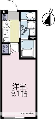 ルクシア大和(1K/2階)の間取り写真