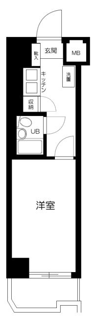 NICアーバンスピリッツ鶴見2(1K/9階)の間取り写真