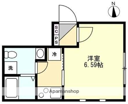 AR厚木寿町(1K/2階)の間取り写真