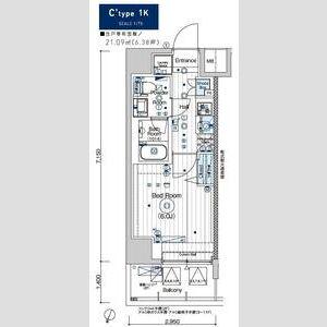 MAXIV横浜吉野町TRE(1K/2階)の間取り写真
