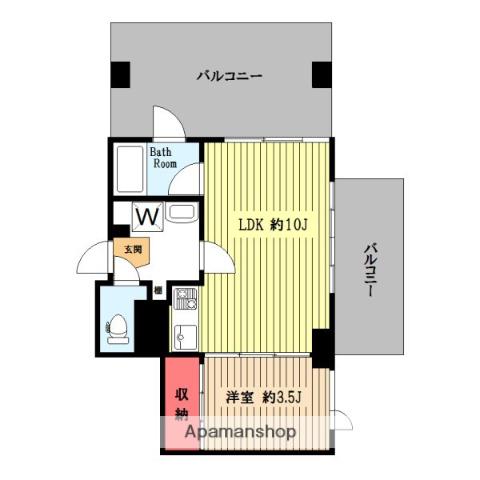 MMマンション(1LDK/5階)の間取り写真