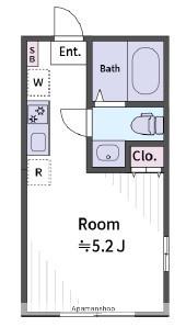 KA ノース HARBOR(ワンルーム/1階)の間取り写真