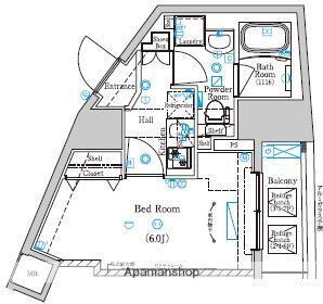 ラフィスタ横浜黄金町(1K/3階)の間取り写真