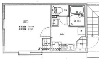 リーヴェルポート金沢文庫SELENE(1K/1階)の間取り写真