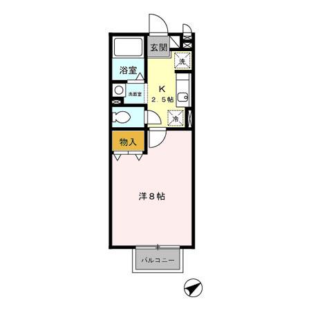 マ・メゾンASUKA(1K/2階)の間取り写真