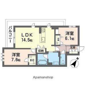 ココル登戸(2LDK/3階)の間取り写真