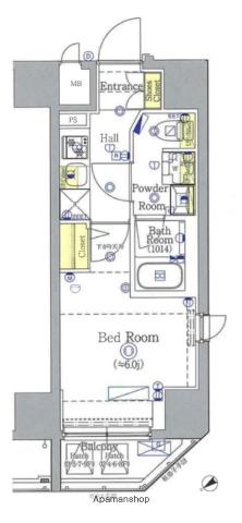 SHOKEN RESIDENCE横浜鶴見Ⅳ(1K/9階)の間取り写真