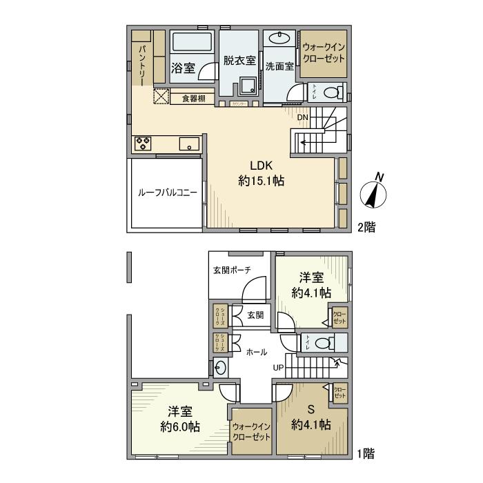 湘南新宿ライン宇須 保土ケ谷駅 徒歩9分 2階建 築3年(2SLDK)の間取り写真