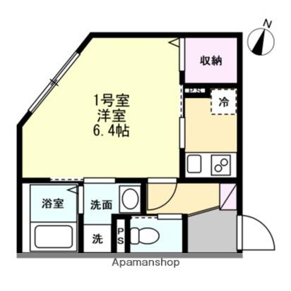 ベイルーム海老名モンド(1K/1階)の間取り写真