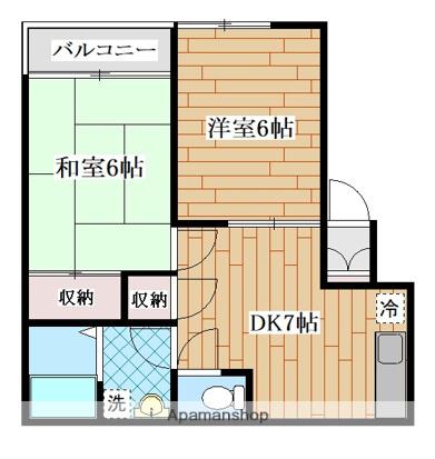 クレストたまプラーザ(2DK/1階)の間取り写真