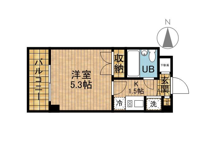 ワコーレ綱島Ⅰ(1K/5階)の間取り写真