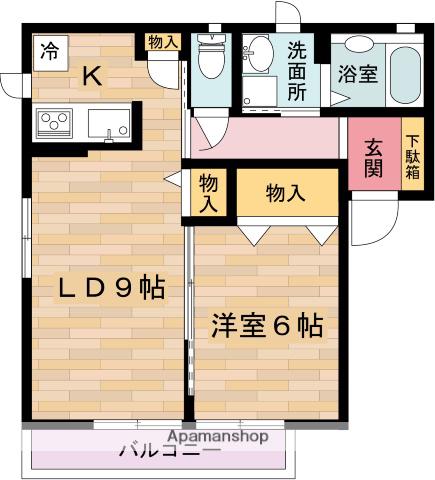 ヴィラ住吉(1LDK/2階)の間取り写真