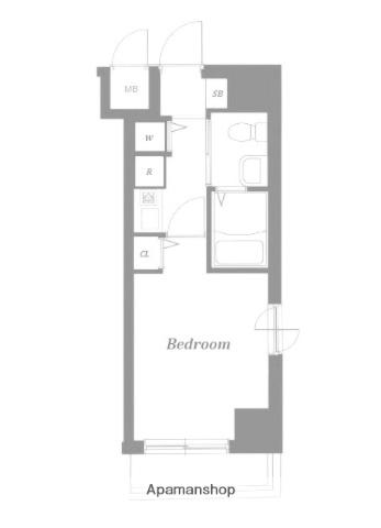 グリフィン横浜・ベイブリーズ(1K/3階)の間取り写真