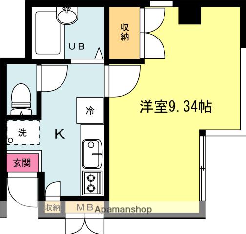 クライネスハイム(1K/2階)の間取り写真