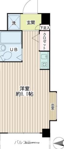 RKB24(ワンルーム/2階)の間取り写真