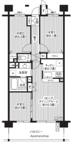ピエス綱島 2階階 間取り