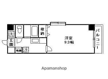 ミルプランタン3E(1K/4階)の間取り写真