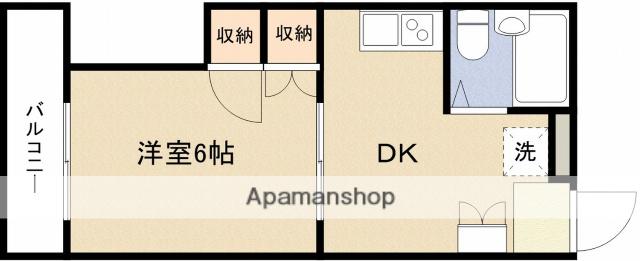 パークサイドパレス内海(1DK/3階)の間取り写真