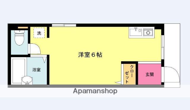 南武線 矢向駅 徒歩13分 3階建 築35年(ワンルーム/1階)の間取り写真