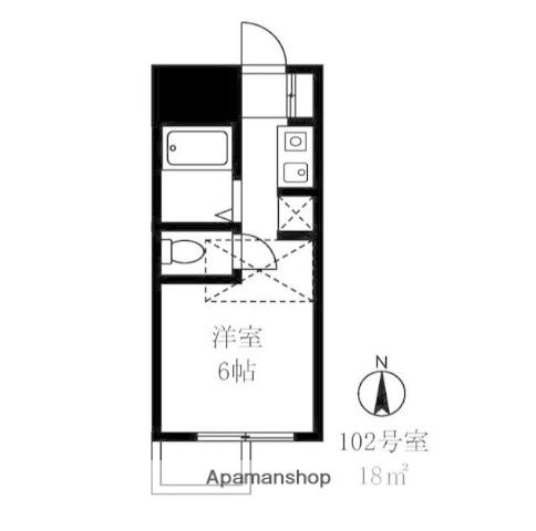 ヨコハマベイヒルズ(ワンルーム/3階)の間取り写真