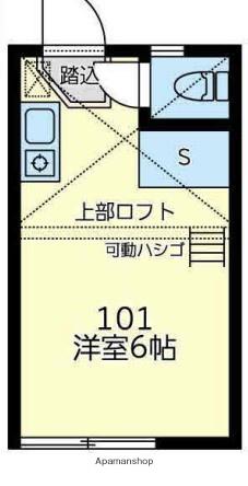 エコルステージ東白楽(ワンルーム/1階)の間取り写真