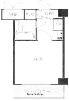 クリオたまプラーザ壱番館(1K/1階)の間取り写真