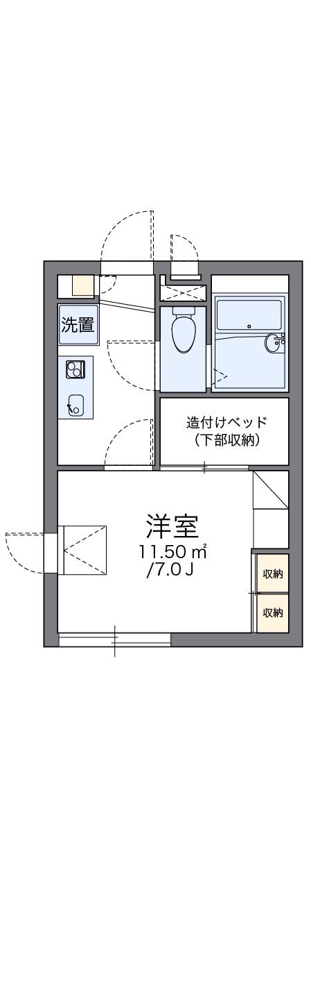 レオパレスコンフォールK&K(1K/2階)の間取り写真