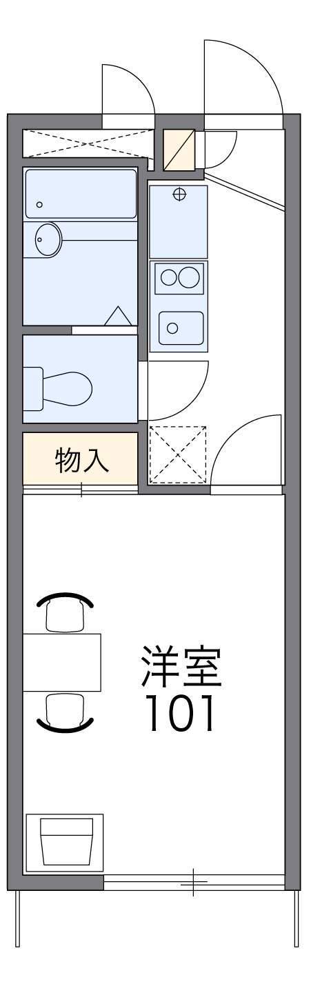 レオパレスローズガーデン 1階階 間取り