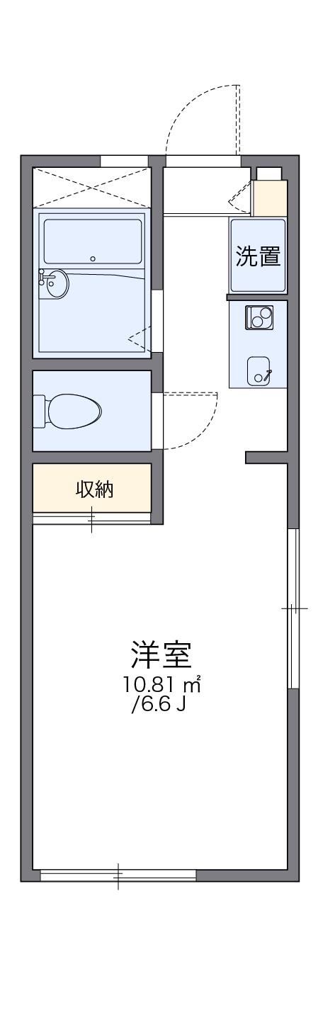 レオパレスREI(1K/1階)の間取り写真