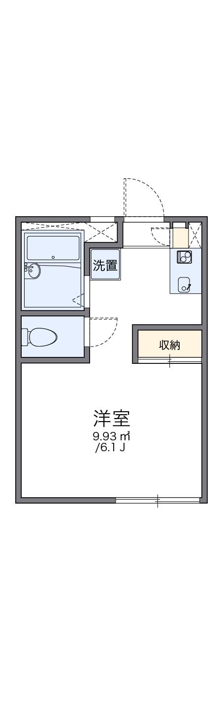 レオパレス長沢Ⅱ(1K/2階)の間取り写真