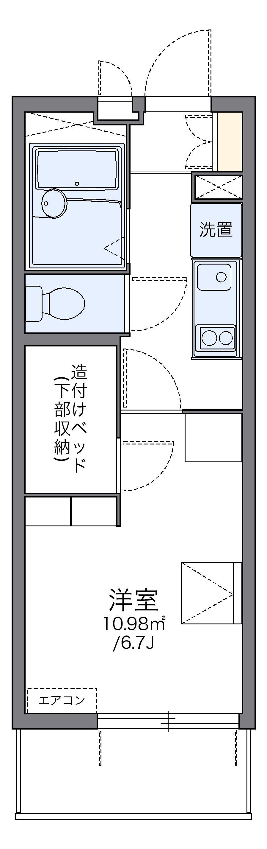 レオパレス前里 1階階 間取り