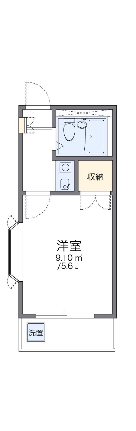 レオパレスフォンテーヌ(1K/2階)の間取り写真