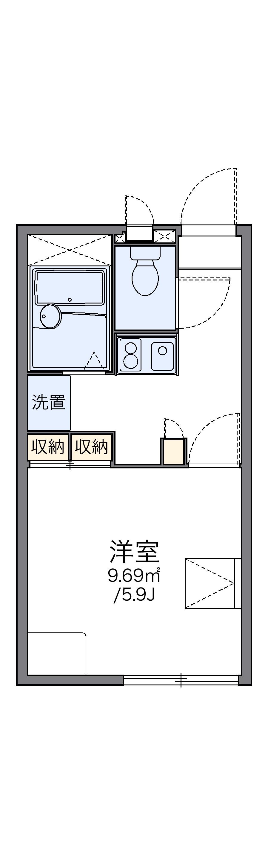 レオパレスアンビシャス聖園 2階階 間取り