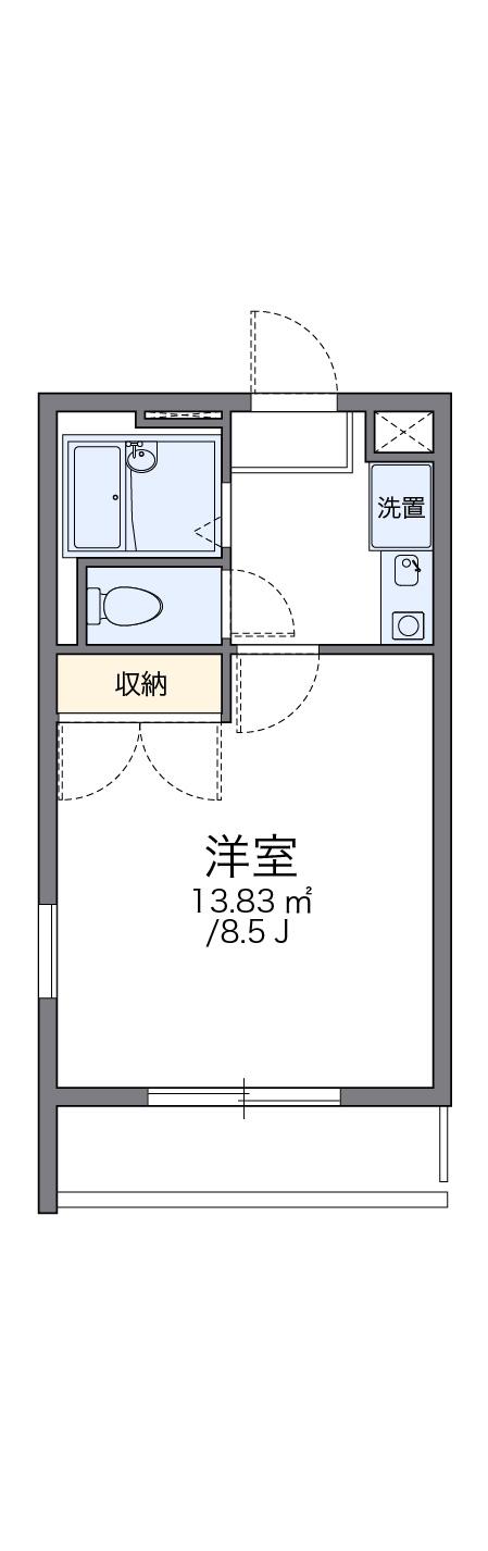 レオパレスセジュールⅡ(1K/3階)の間取り写真