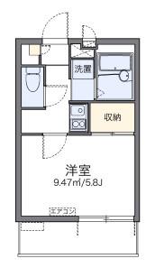 レオパレスポートハイム(1K/1階)の間取り写真