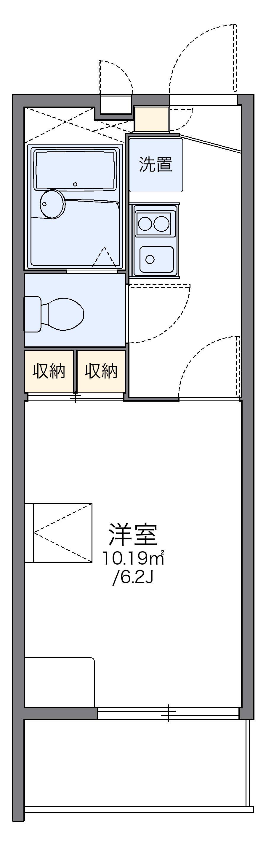 レオパレスドリームⅡ(1K/3階)の間取り写真
