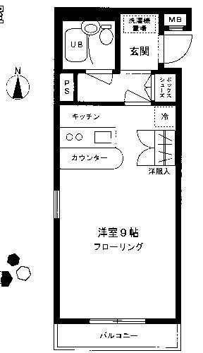 ワコーレ田園調布(ワンルーム/3階)の間取り写真