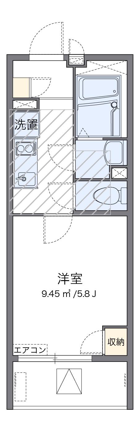 レオネクストラ プラクミーヌⅡ(1K/3階)の間取り写真