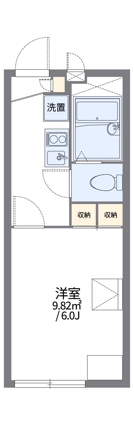レオパレスサザン茅ヶ崎(1K/1階)の間取り写真