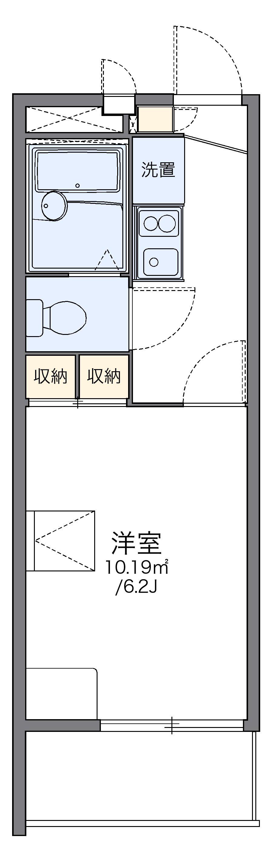 レオパレス笠間 1階階 間取り