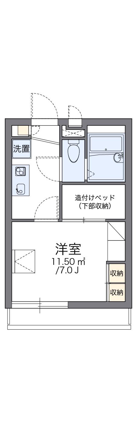 レオパレスインターセクション 1階階 間取り