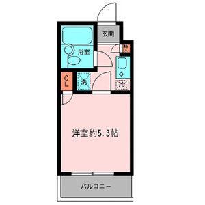 プライムアーバン鶴見寺谷(1K/5階)の間取り写真