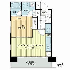 グローリオ品川シーサイド(1LDK/8階)の間取り写真