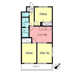 コンフォートソシア(3DK/3階)の間取り写真