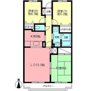 ユアーズホーム舞岡(3LDK/2階)の間取り写真