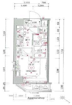 リヴシティ横濱関内(1K/6階)の間取り写真