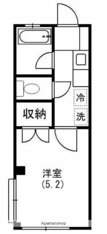 恩名第三ビル(ワンルーム/3階)の間取り写真