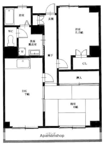サンコート中里台パートⅡ(3DK/3階)の間取り写真
