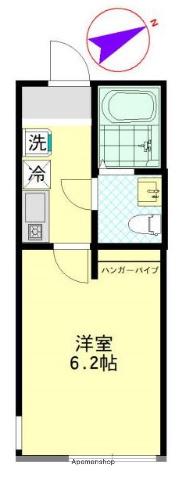 グランディール磯子(1K/1階)の間取り写真