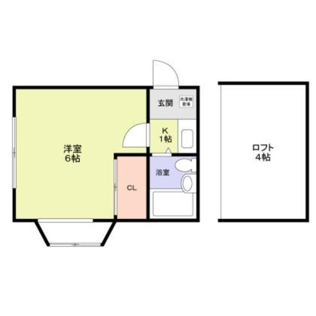 アメニティ東戸塚(1K/1階)の間取り写真